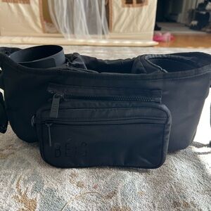 Black beis stroller caddy